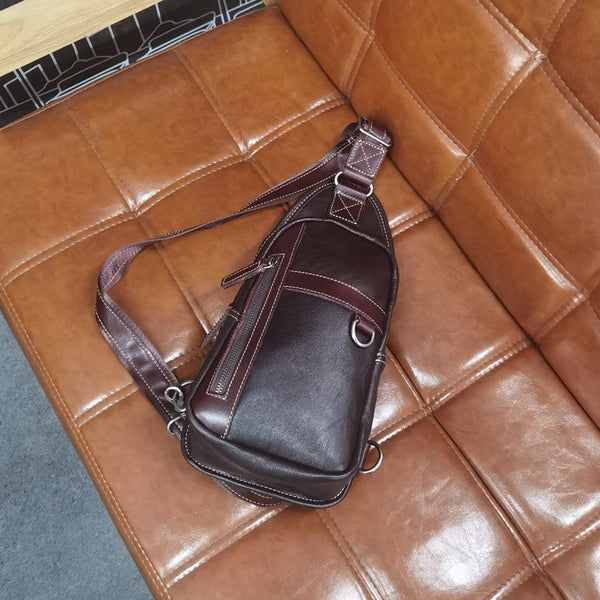 台灣李記皮具 李記 原創真皮手工 解放雙手 街頭 植鞣皮 隨身胸包R6281號原創手工真皮 皮件