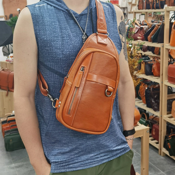 台灣李記皮具 李記 原創真皮手工 解放雙手 街頭 植鞣皮 隨身胸包R6281號原創手工真皮 皮件