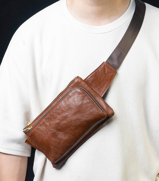 台灣李記皮具 李記 原創真皮手工 簡約Chest pack手機胸包 S002號原創手工真皮 皮件