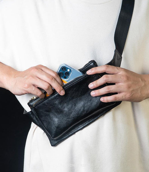 台灣李記皮具 李記 原創真皮手工 簡約Chest pack手機胸包 S002號原創手工真皮 皮件