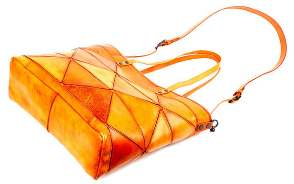 台灣李記皮具 李記 原創真皮手工 手作ハ本革レグ幾何拼接托特包cx01號原創手工真皮 皮件