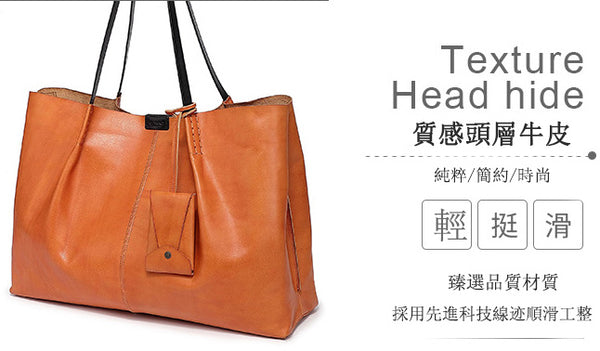 台灣李記皮具 李記 原創真皮手工 日系プ頭層牛革バッグ大容量托特包cx03號原創手工真皮 皮件