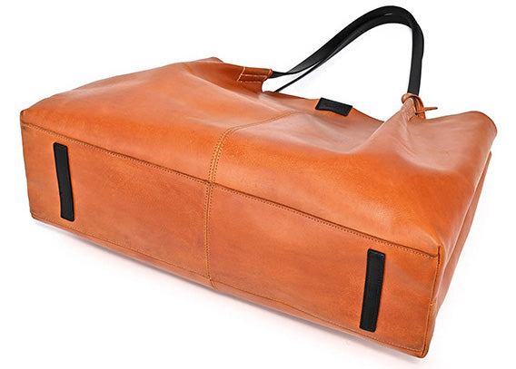 台灣李記皮具 李記 原創真皮手工 日系プ頭層牛革バッグ大容量托特包cx03號原創手工真皮 皮件