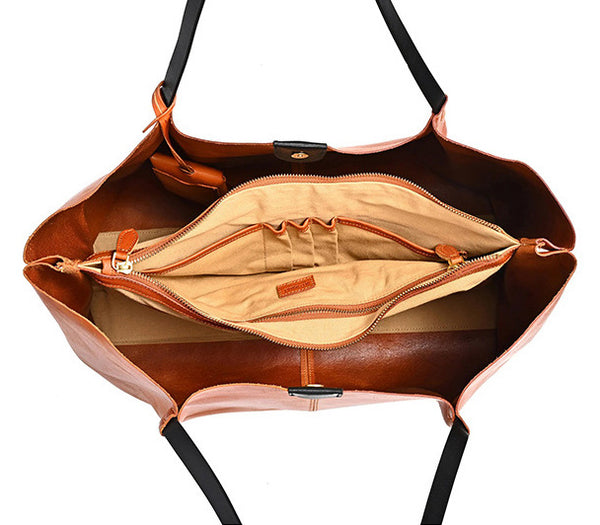 台灣李記皮具 李記 原創真皮手工 日系プ頭層牛革バッグ大容量托特包cx03號原創手工真皮 皮件