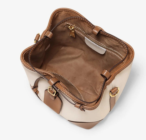 Taiwan Lee Kee Leather Goods Lee Kee Original Handmade Leather LazyけだContrast Color Bucket Bag No. G586 Original Handmade Leather Goods