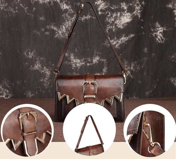 台灣李記皮具 李記 原創真皮手工 歐美 真皮 復古休閒方包i8053號原創手工真皮 皮件