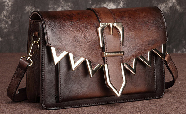 台灣李記皮具 李記 原創真皮手工 歐美 真皮 復古休閒方包i8053號原創手工真皮 皮件