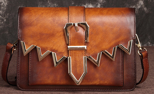 台灣李記皮具 李記 原創真皮手工 歐美 真皮 復古休閒方包i8053號原創手工真皮 皮件