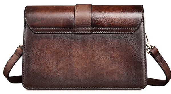 台灣李記皮具 李記 原創真皮手工 歐美 真皮 復古休閒方包i8053號原創手工真皮 皮件