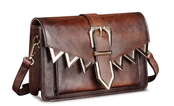 台灣李記皮具 李記 原創真皮手工 歐美 真皮 復古休閒方包i8053號原創手工真皮 皮件