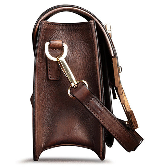 台灣李記皮具 李記 原創真皮手工 歐美 真皮 復古休閒方包i8053號原創手工真皮 皮件