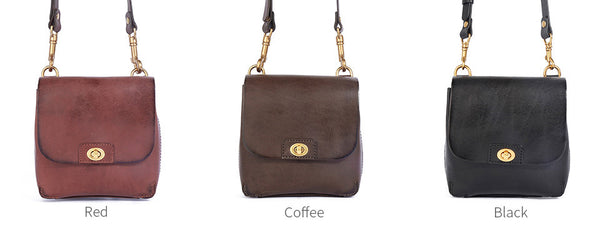 台灣李記皮具 李記 原創真皮手工 復古ッ植鞣牛革グ休閒小方包i8891號原創手工真皮 皮件