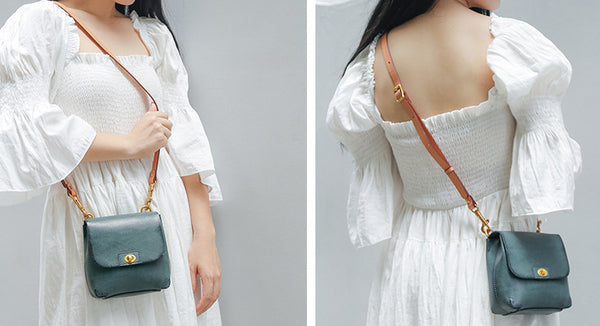 台灣李記皮具 李記 原創真皮手工 復古ッ植鞣牛革グ休閒小方包i8891號原創手工真皮 皮件