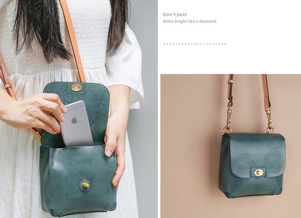 台灣李記皮具 李記 原創真皮手工 復古ッ植鞣牛革グ休閒小方包i8891號原創手工真皮 皮件