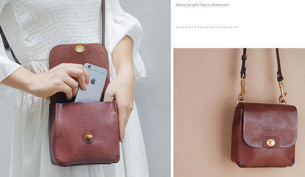 台灣李記皮具 李記 原創真皮手工 復古ッ植鞣牛革グ休閒小方包i8891號原創手工真皮 皮件