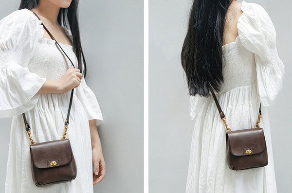 台灣李記皮具 李記 原創真皮手工 復古ッ植鞣牛革グ休閒小方包i8891號原創手工真皮 皮件