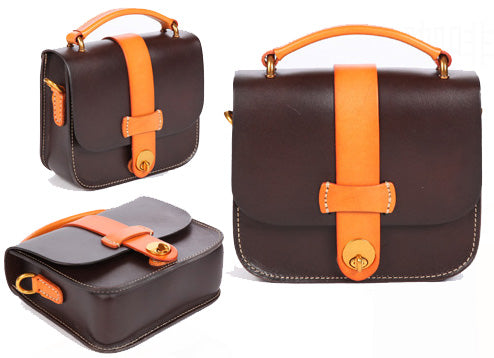 台灣李記皮具 李記 原創真皮手工 本革ッグ小方形バ拉鏈式小包j024號原創手工真皮 皮件