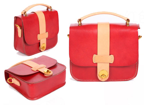 台灣李記皮具 李記 原創真皮手工 本革ッグ小方形バ拉鏈式小包j024號原創手工真皮 皮件