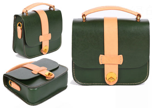 台灣李記皮具 李記 原創真皮手工 本革ッグ小方形バ拉鏈式小包j024號原創手工真皮 皮件