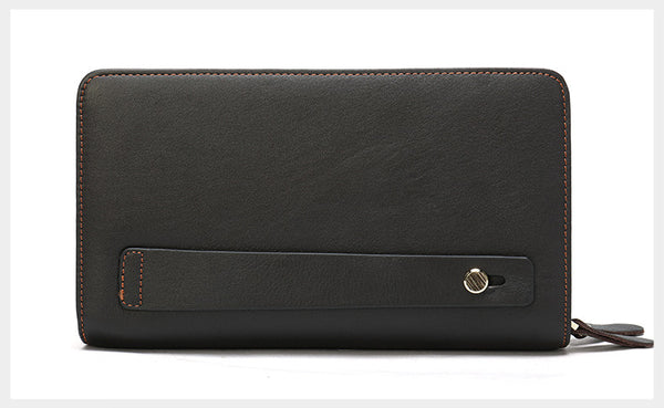 Taiwan Lee Kee Leather Goods Lee Kee Original Handmade Leather Long Style Single/Double Layer Middle Layer Zipper Wallet No. 9069 First Layer Cowhide Bag Leather Original Handmade Leather Leather Goods