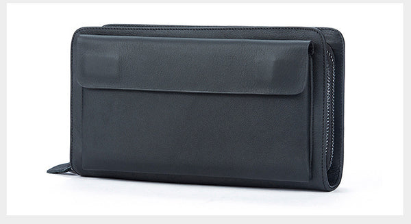 Taiwan Lee Kee Leather Goods Lee Kee Original Handmade Leather Long Style Single/Double Layer Middle Layer Zipper Wallet No. 9069 First Layer Cowhide Bag Leather Original Handmade Leather Leather Goods