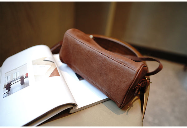 Taiwan Lee Kee Leather Goods Lee Kee Original Leather Handmade Leather Workshop Waki's Bag Boston Bag No. M4411 First-layer Cowhide Bag Leather Original Handmade Leather Leather Goods