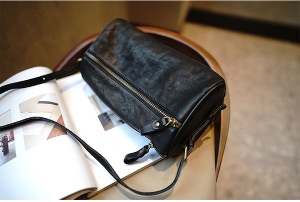 Taiwan Lee Kee Leather Goods Lee Kee Original Leather Handmade Leather Workshop Waki's Bag Boston Bag No. M4411 First-layer Cowhide Bag Leather Original Handmade Leather Leather Goods