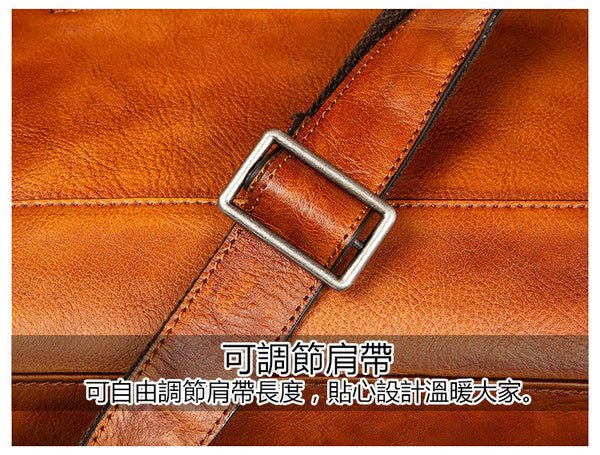 台灣李記皮具 李記 原創真皮手工 復古い風格 橫型郵差包 5125號 頭層牛皮包包 皮革 原創手工真皮 皮件