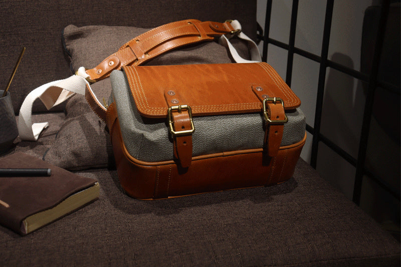 Taiwan Lee Kee Leather Goods Lee Kee original genuine leather handmade pepper and salt messenger bag No. 9939 first layer cowhide bag leather original handmade genuine leather leather goods