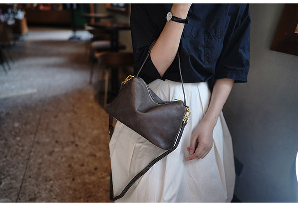 Taiwan Lee Kee Leather Goods Lee Kee original genuine leather handmade first layer cow leather few vintage waki no lower bag No. M1932 first layer cowhide leather bag leather original handmade genuine leather leather goods