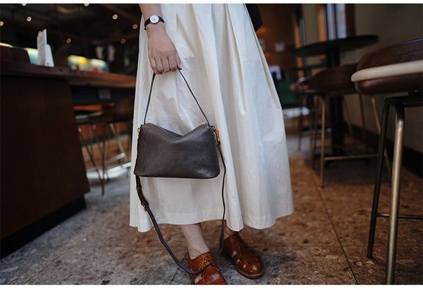 Taiwan Lee Kee Leather Goods Lee Kee original genuine leather handmade first layer cow leather few vintage waki no lower bag No. M1932 first layer cowhide leather bag leather original handmade genuine leather leather goods