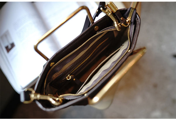 Taiwan Lee Kee Leather Goods Lee Kee original handmade leather geometric mold hand tote bag トート M2016 first layer cowhide bag leather original handmade leather leather goods