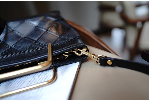 Taiwan Lee Kee Leather Goods Lee Kee original handmade leather geometric mold hand tote bag トート M2016 first layer cowhide bag leather original handmade leather leather goods