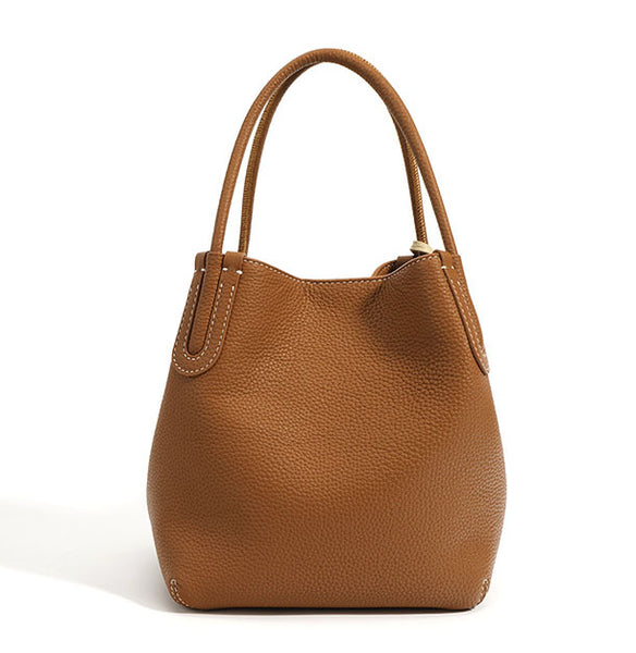 台灣李記皮具 李記 原創真皮手工 高級感簡潔な造形で、菜籃子包M7777號原創手工真皮 皮件