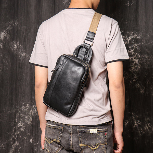 Taiwan Lee Kee Leather Goods Lee Kee original handmade genuine leather cool oil leather shoulder bag/chest bag No. 9843 first layer cowhide bag leather original handmade genuine leather leather goods