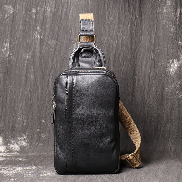 Taiwan Lee Kee Leather Goods Lee Kee original handmade genuine leather cool oil leather shoulder bag/chest bag No. 9843 first layer cowhide bag leather original handmade genuine leather leather goods