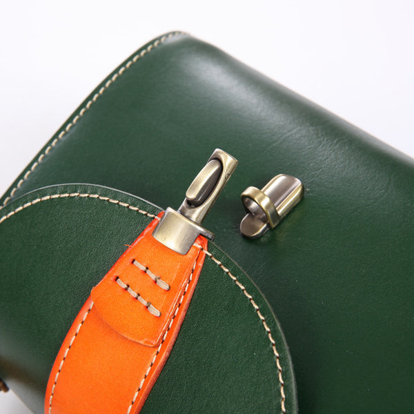 Taiwan Lee Kee Leather Goods Lee Kee Original Handmade Genuine Leather Spring and Summer Vegetable Tanned Leather Lock Bag No. R048 Original Handmade Genuine Leather Goods