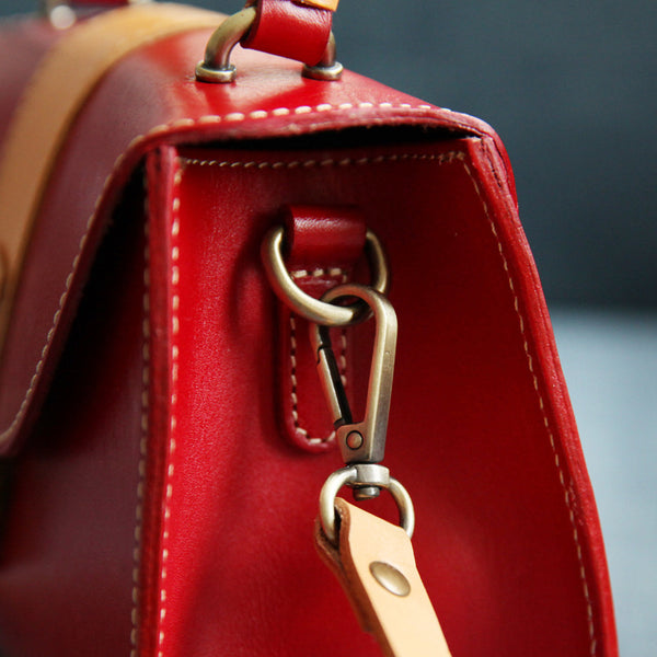 Taiwan Lee Kee Leather Goods Lee Kee Original Handmade Genuine Leather Spring and Summer Vegetable Tanned Leather Lock Bag No. R048 Original Handmade Genuine Leather Goods