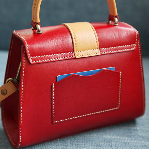 Taiwan Lee Kee Leather Goods Lee Kee Original Handmade Genuine Leather Spring and Summer Vegetable Tanned Leather Lock Bag No. R048 Original Handmade Genuine Leather Goods