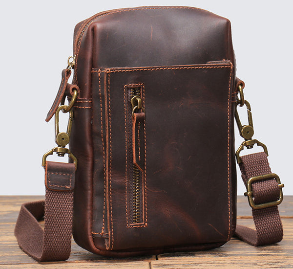 Taiwan Lee Kee Leather Goods Lee Kee Original Handmade Leather Crazy Horse Leather กระเป๋าโทรศัพท์มือถือแบบพกพามัลติฟังก์ชั่น S1575 สินค้าเครื่องหนังทำด้วยมือต้นฉบับ