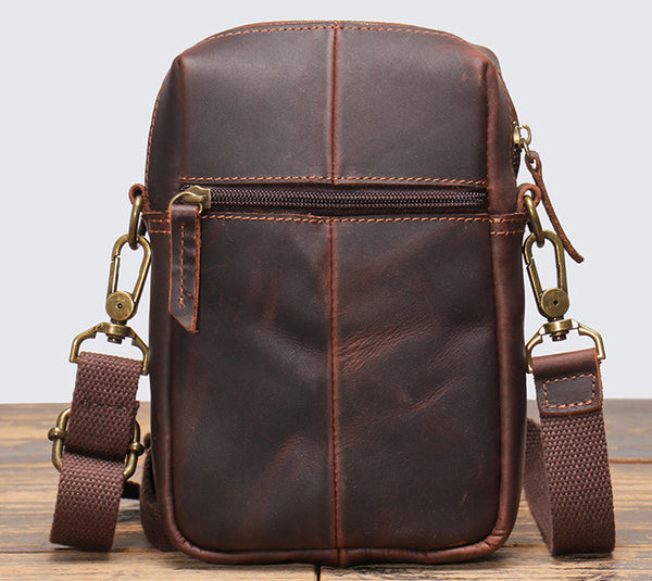 Taiwan Lee Kee Leather Goods Lee Kee Original Handmade Leather Crazy Horse Leather กระเป๋าโทรศัพท์มือถือแบบพกพามัลติฟังก์ชั่น S1575 สินค้าเครื่องหนังทำด้วยมือต้นฉบับ