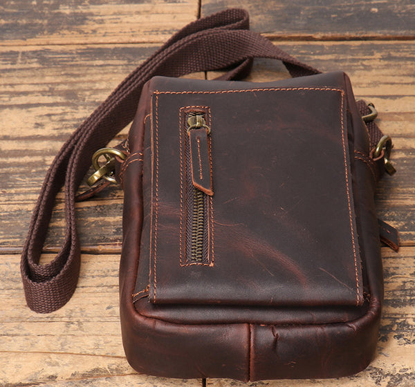 Taiwan Lee Kee Leather Goods Lee Kee Original Handmade Leather Crazy Horse Leather กระเป๋าโทรศัพท์มือถือแบบพกพามัลติฟังก์ชั่น S1575 สินค้าเครื่องหนังทำด้วยมือต้นฉบับ