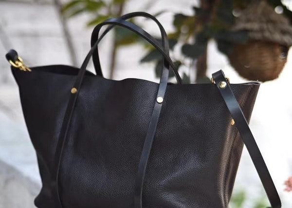 Taiwan Lee Kee Leather Goods Lee Kee Original Handmade Genuine Leather Vegetable-tanned Tree Paste Leather Large Capacity Tote Bag No. W6763 Original Handmade Genuine Leather Leather Goods