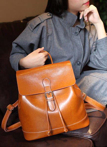 台灣李記皮具 李記 原創真皮手工 油蠟二層牛皮 -圓盒型背包 7314D號 頭層牛皮包包 皮革 原創手工真皮 皮件