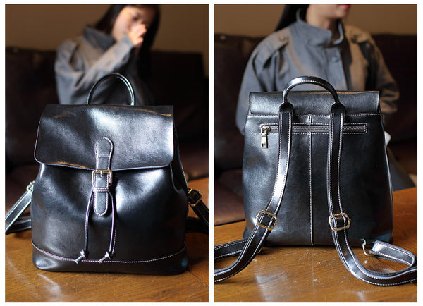 台灣李記皮具 李記 原創真皮手工 油蠟二層牛皮 -圓盒型背包 7314D號 頭層牛皮包包 皮革 原創手工真皮 皮件