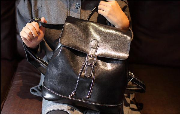 台灣李記皮具 李記 原創真皮手工 油蠟二層牛皮 -圓盒型背包 7314D號 頭層牛皮包包 皮革 原創手工真皮 皮件