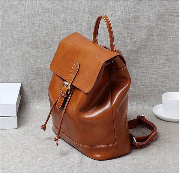 台灣李記皮具 李記 原創真皮手工 油蠟二層牛皮 -圓盒型背包 7314D號 頭層牛皮包包 皮革 原創手工真皮 皮件