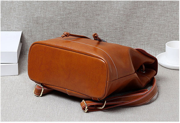 台灣李記皮具 李記 原創真皮手工 油蠟二層牛皮 -圓盒型背包 7314D號 頭層牛皮包包 皮革 原創手工真皮 皮件