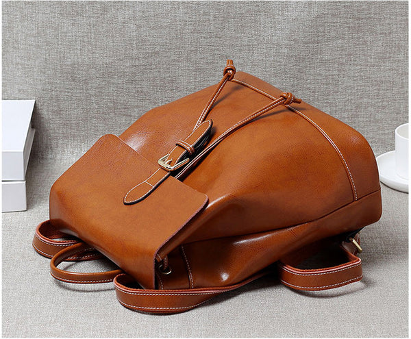 台灣李記皮具 李記 原創真皮手工 油蠟二層牛皮 -圓盒型背包 7314D號 頭層牛皮包包 皮革 原創手工真皮 皮件