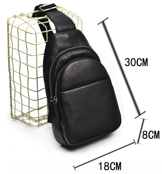 台灣李記皮具 李記 原創真皮手工 胸包 黑漆單肩包 96160-18 頭層牛皮包包 皮革 原創手工真皮 皮件